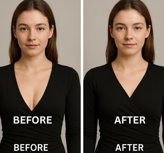 Close deep neckline